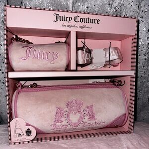 Juicy Couture pink barrel bag set